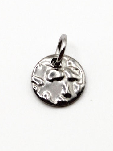 CHARM PLÄTTCHEN MIT STRUKTUR EDELSTAHL