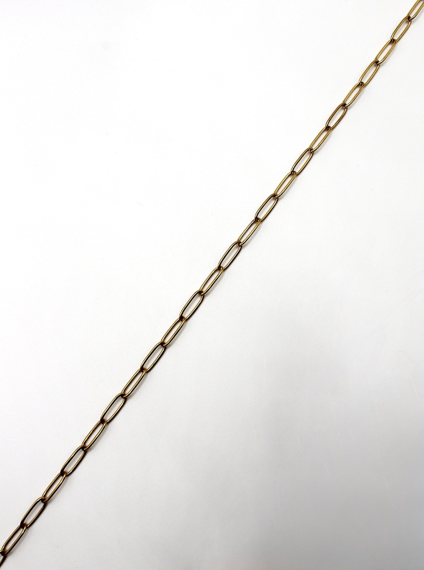 PAPERCLIP KETTE 4MM EDELSTAHL VERGOLDET