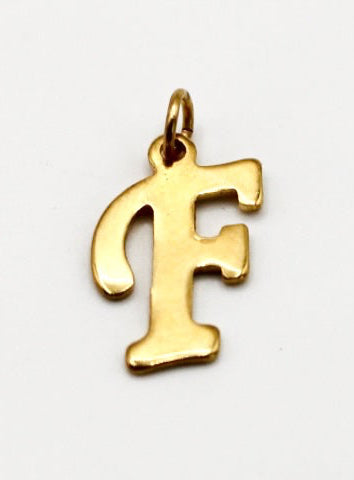 CHARM BUCHSTABE EDELSTAHL VERGOLDET