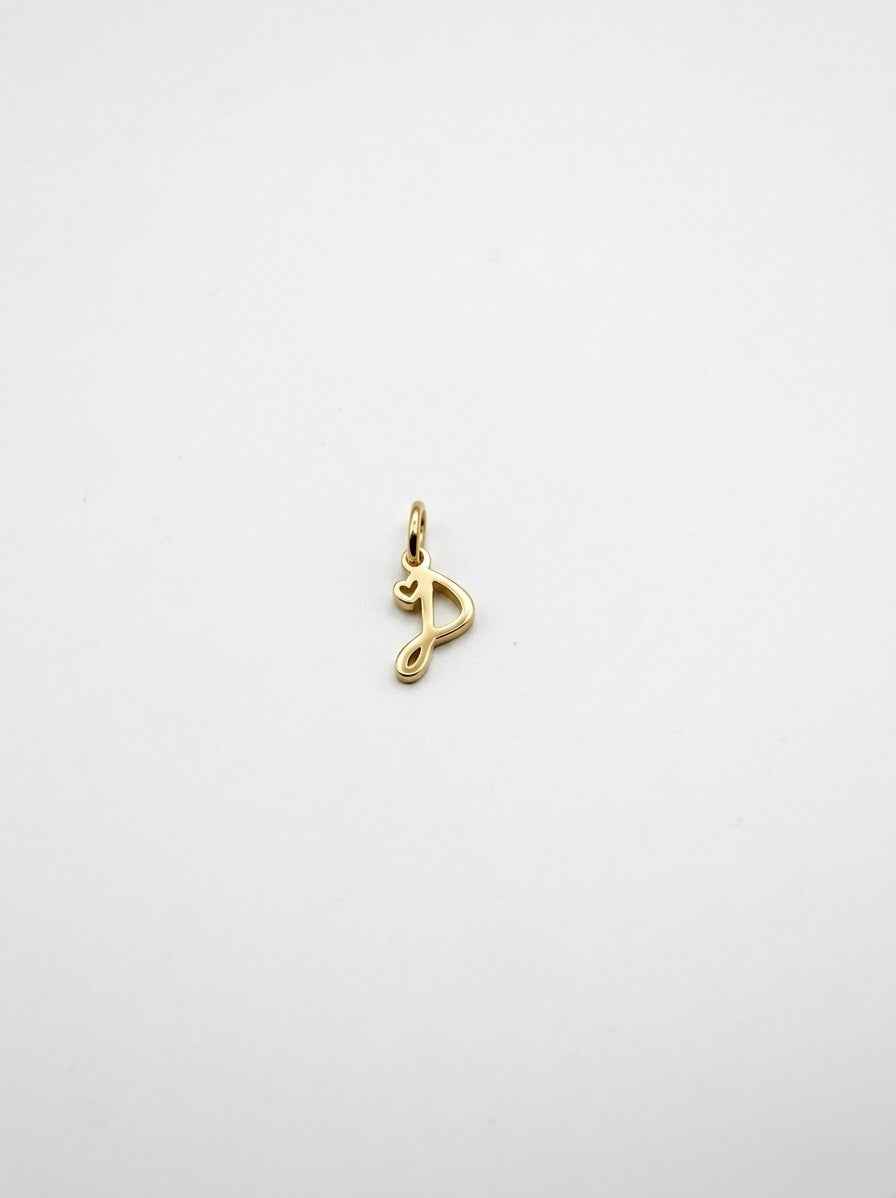 CHARM BUCHSTABE HERZ EDELSTAHL VERGOLDET