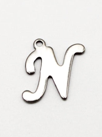CHARM BUCHSTABE EDELSTAHL