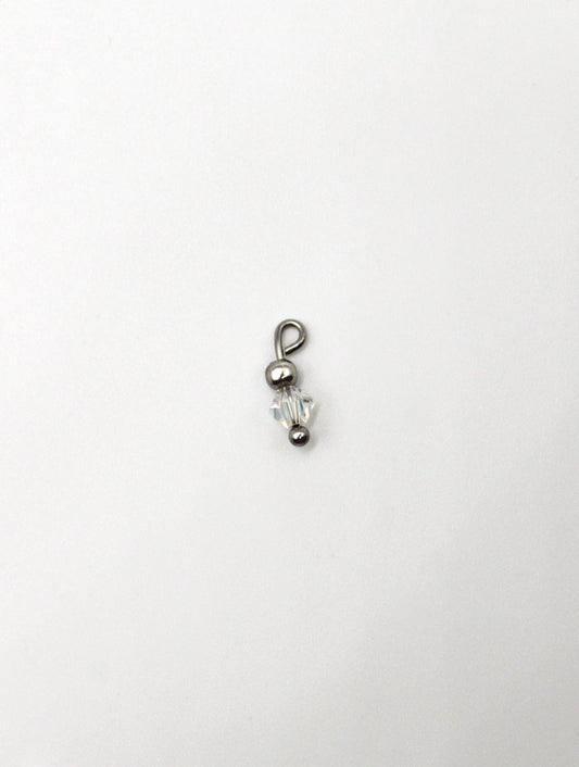 CHARM GLASPERLE EDELSTAHL