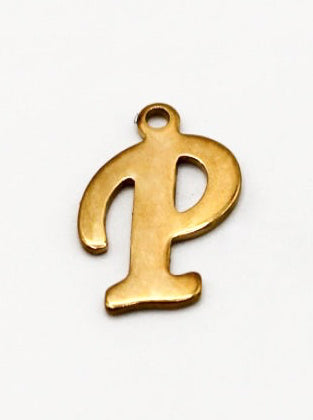 CHARM BUCHSTABE EDELSTAHL VERGOLDET