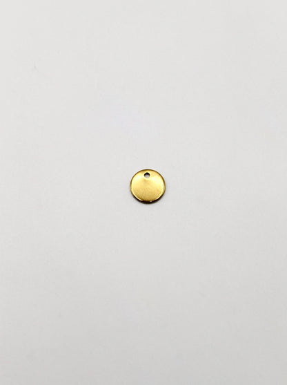 CHARM PLÄTTCHEN EDELSTAHL VERGOLDET