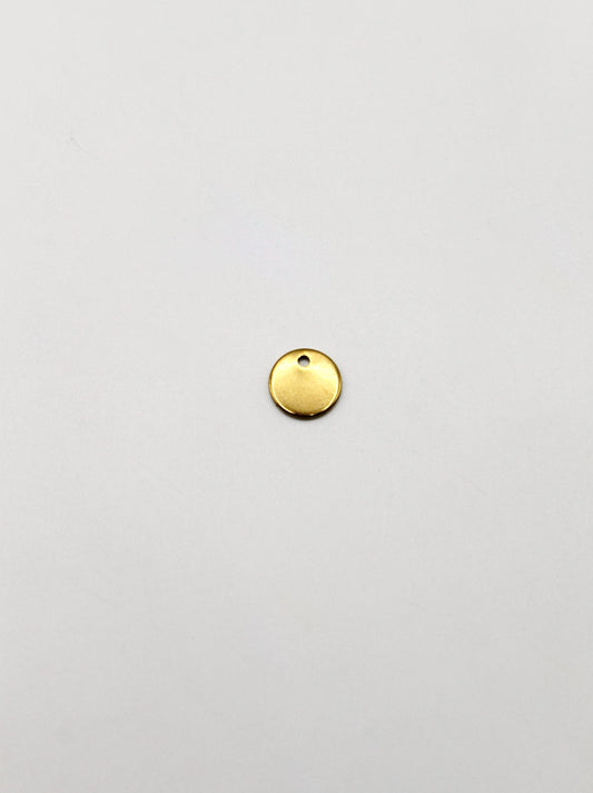 CHARM PLÄTTCHEN EDELSTAHL VERGOLDET
