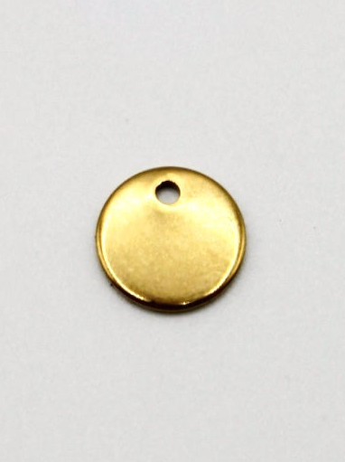 CHARM PLÄTTCHEN EDELSTAHL VERGOLDET
