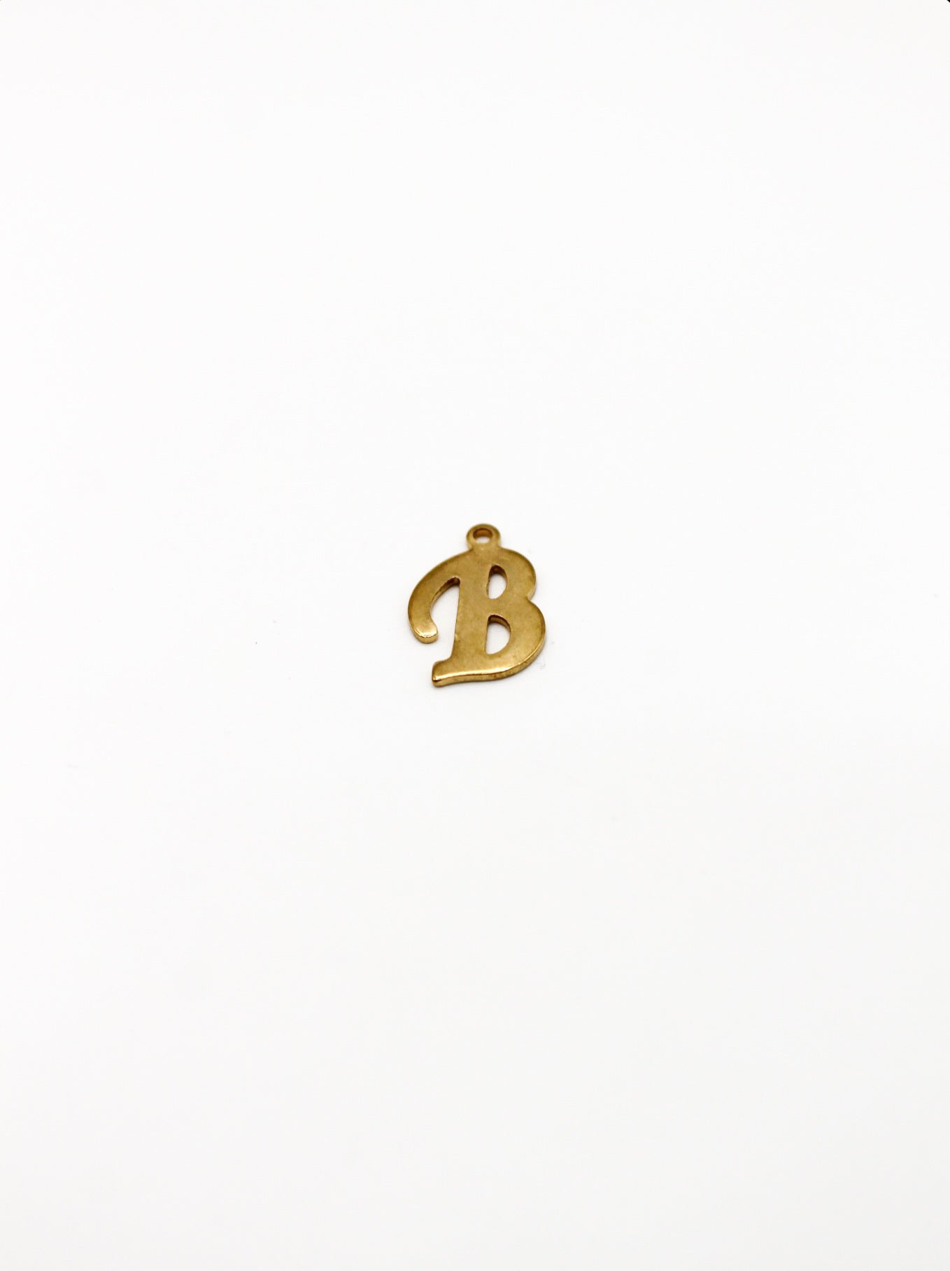 CHARM BUCHSTABE EDELSTAHL VERGOLDET