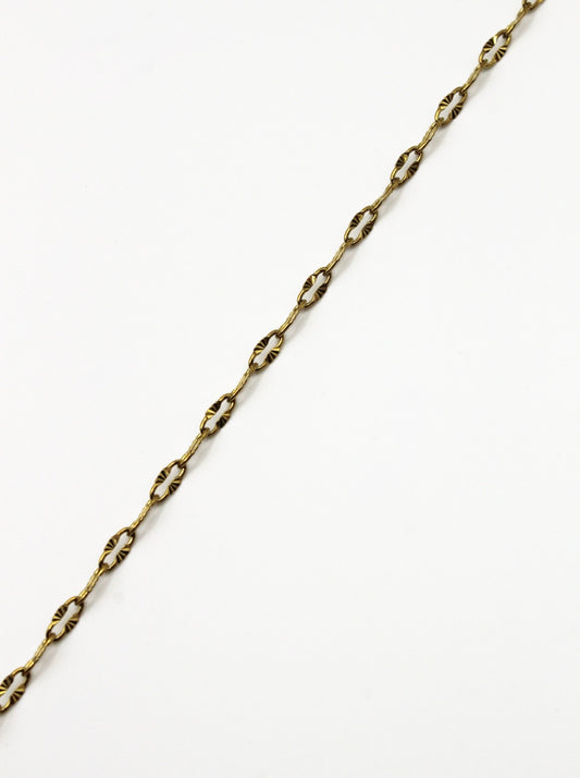 PAPERCLIP KETTE SHINY 4MM EDELSTAHL VERGOLDET