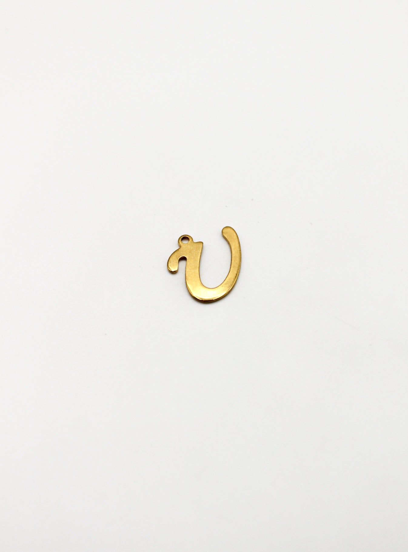 CHARM BUCHSTABE EDELSTAHL VERGOLDET