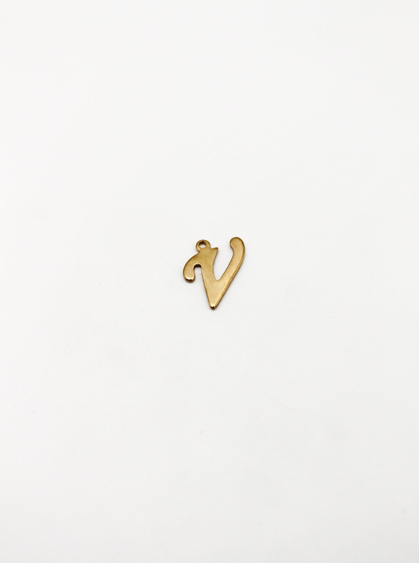 CHARM BUCHSTABE EDELSTAHL VERGOLDET