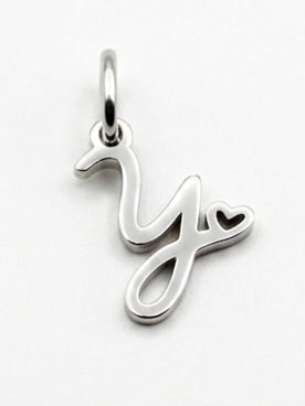 CHARM BUCHSTABE HERZ EDELSTAHL