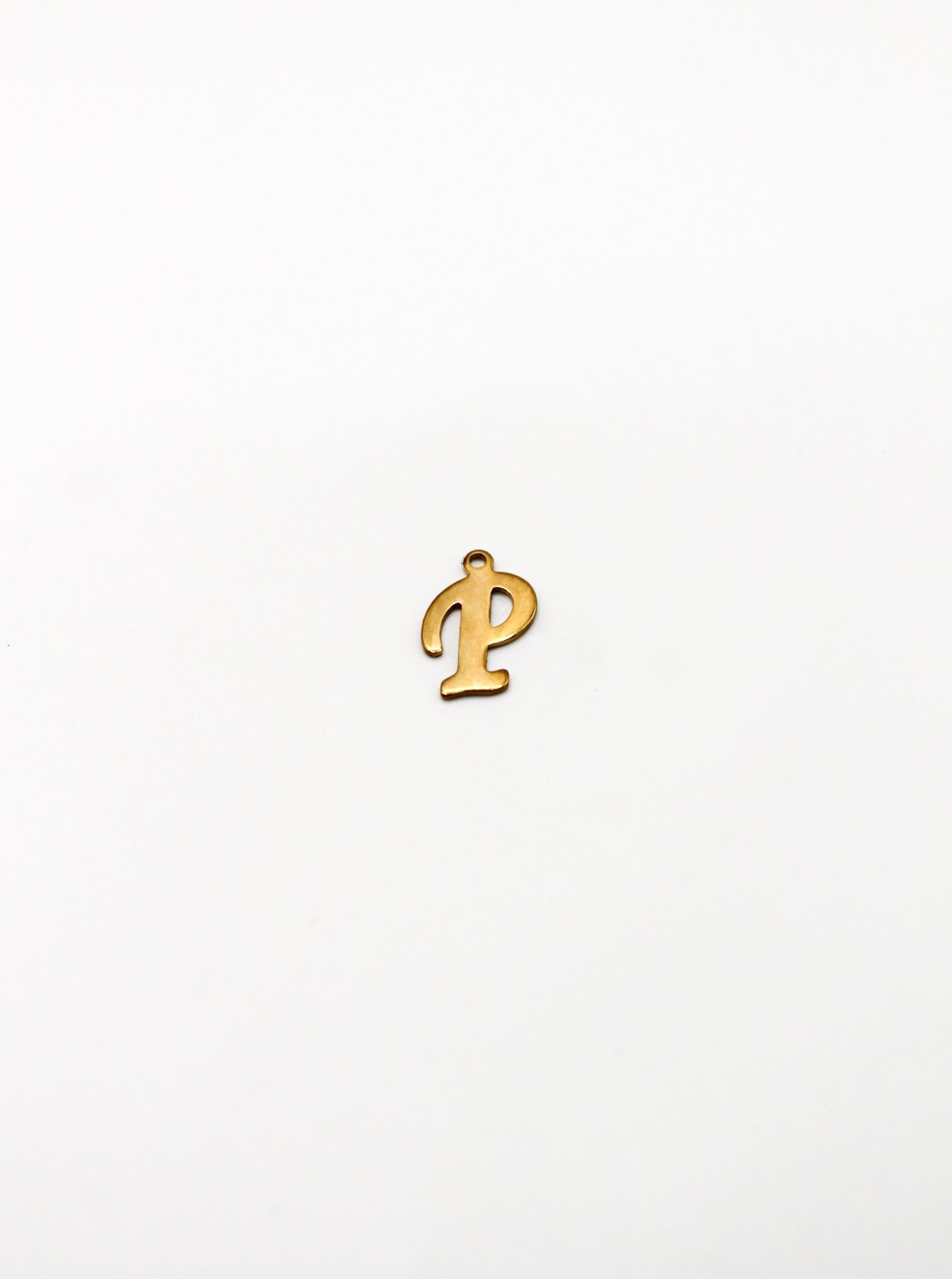 CHARM BUCHSTABE EDELSTAHL VERGOLDET