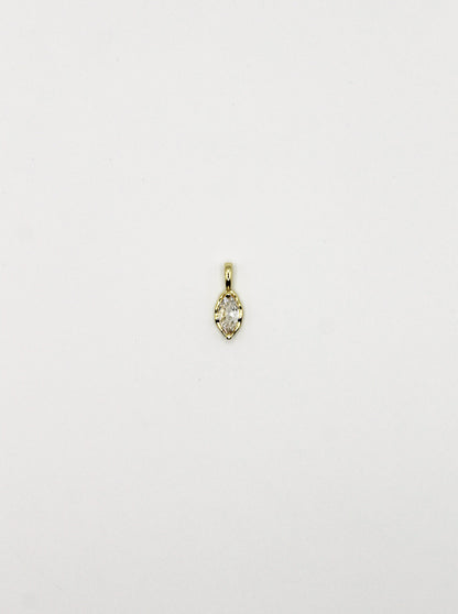 CHARM ZIRKONIA STEIN EDELSTAHL VERGOLDET