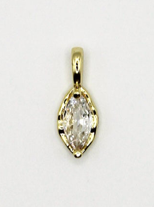 CHARM ZIRKONIA STEIN EDELSTAHL VERGOLDET