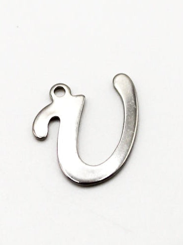 CHARM BUCHSTABE EDELSTAHL