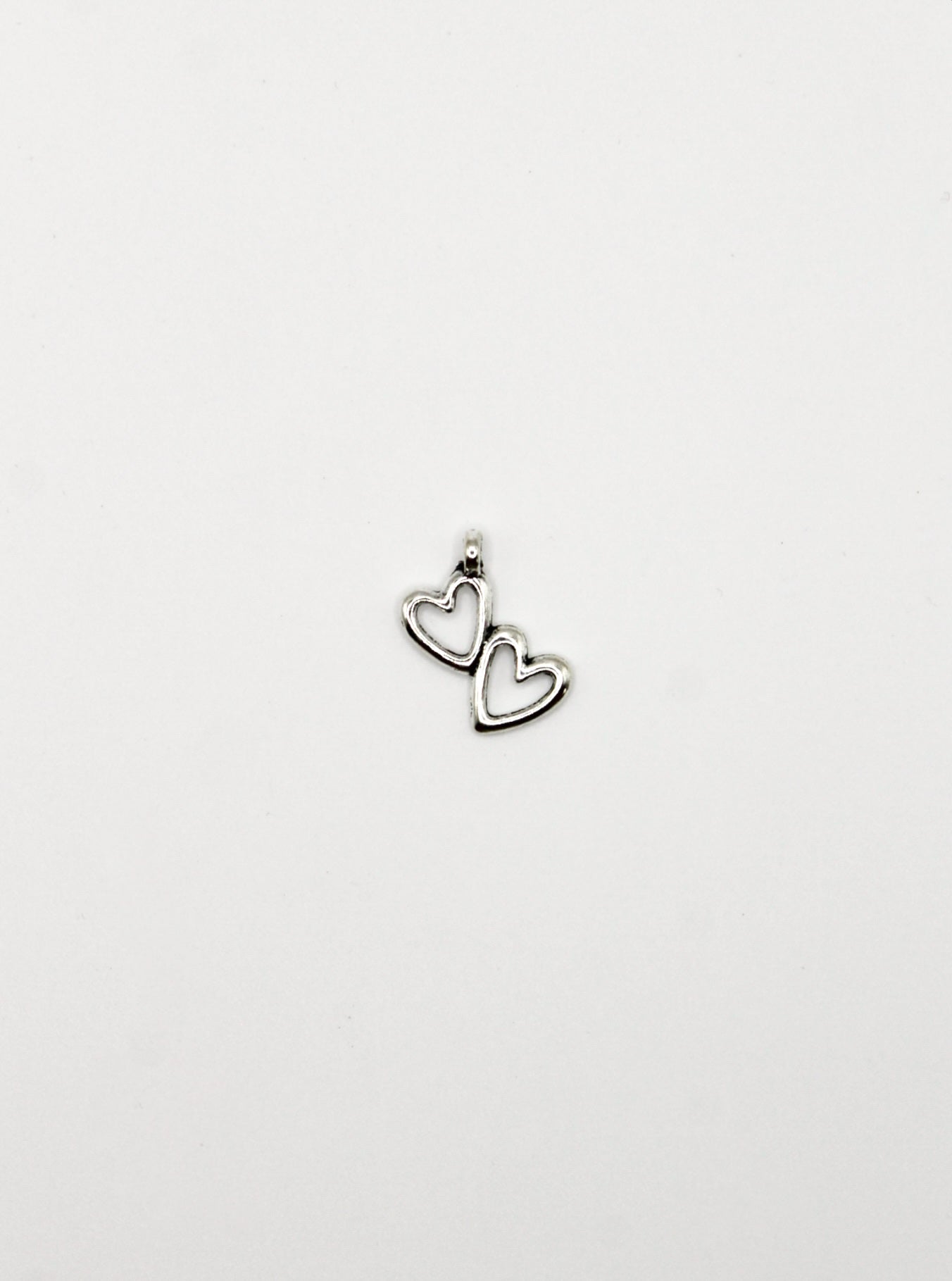 CHARM DOPPELHERZ EDELSTAHL
