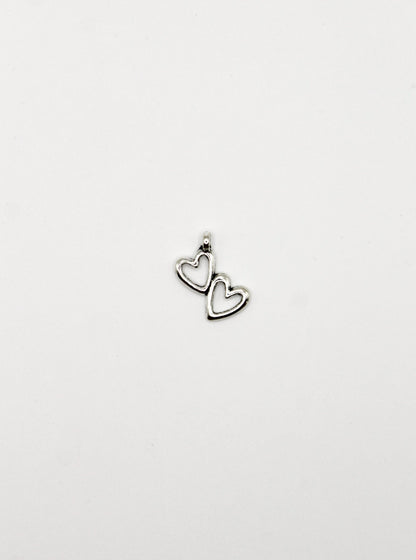 CHARM DOPPELHERZ EDELSTAHL