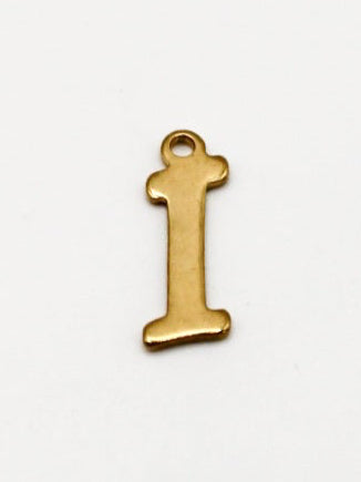 CHARM BUCHSTABE EDELSTAHL VERGOLDET