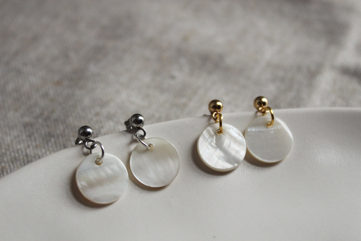 Ohrhänger mit Perlmutplättchen