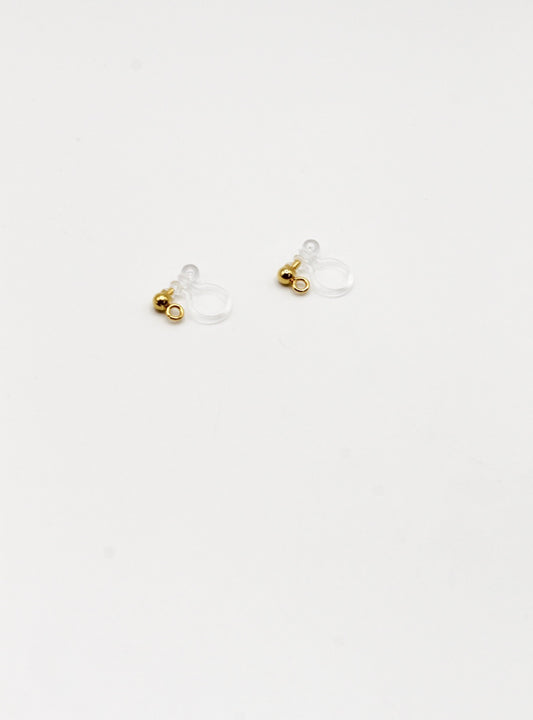 CLIP OHRSTECKER PERLE EDELSTAHL VERGOLDET