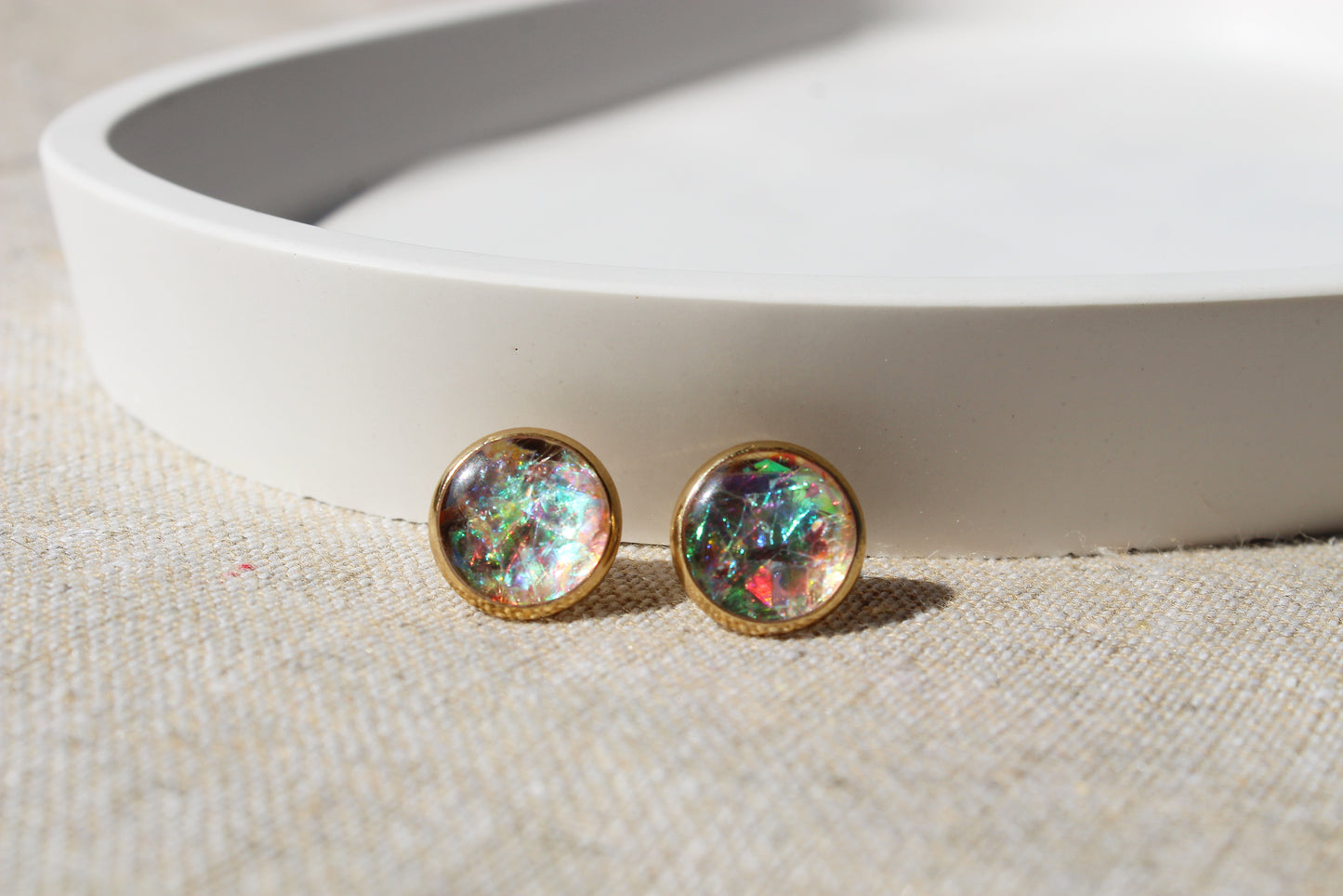 Ohrstecker OPAL-Effekt