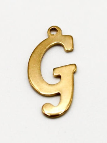CHARM BUCHSTABE EDELSTAHL VERGOLDET