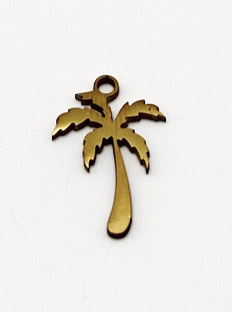 CHARM PALME EDELSTAHL VERGOLDET