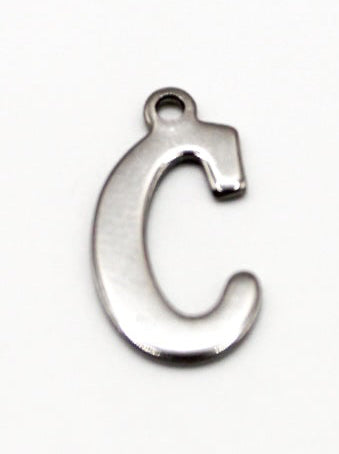 CHARM BUCHSTABE EDELSTAHL