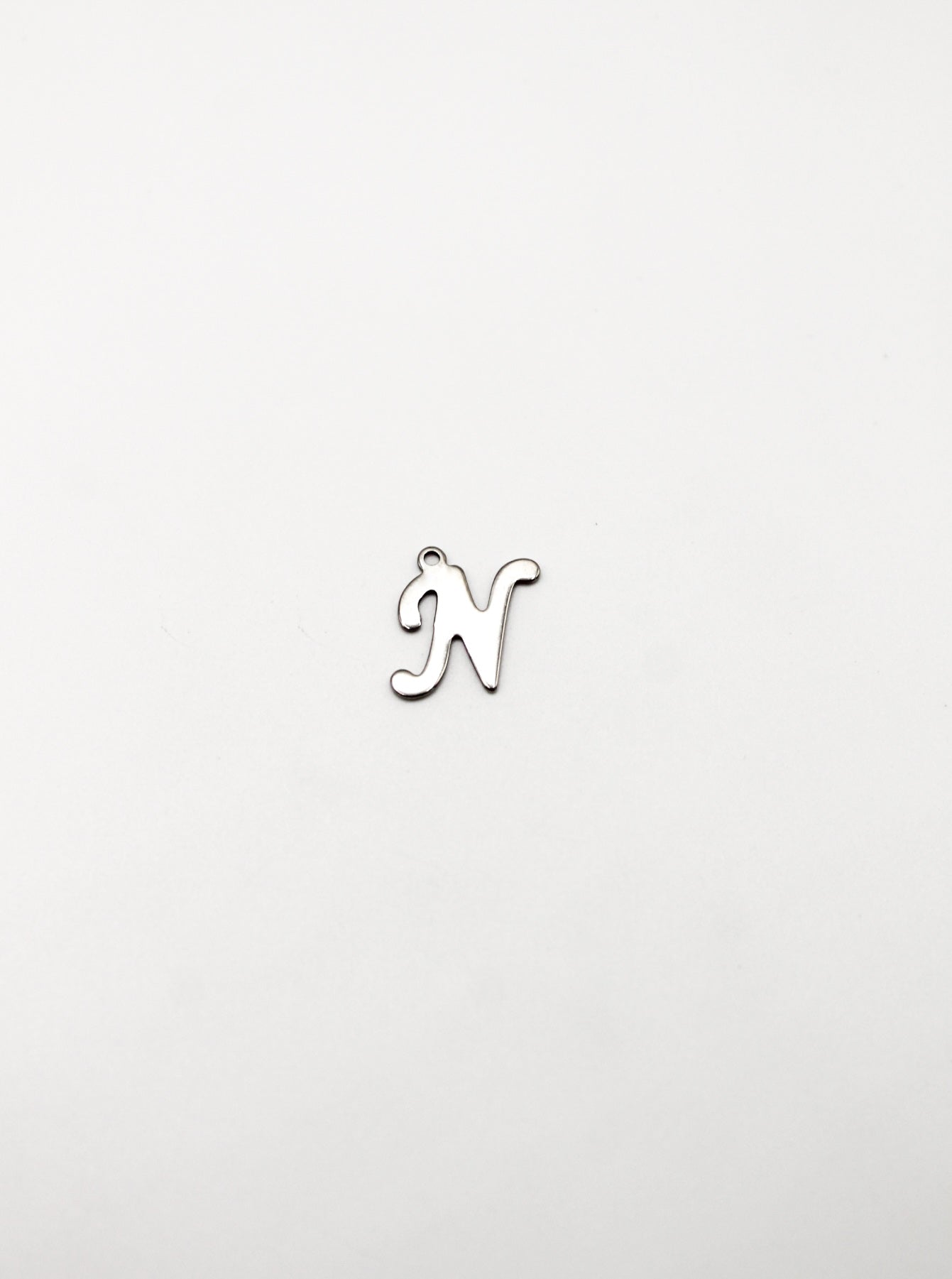 CHARM BUCHSTABE EDELSTAHL