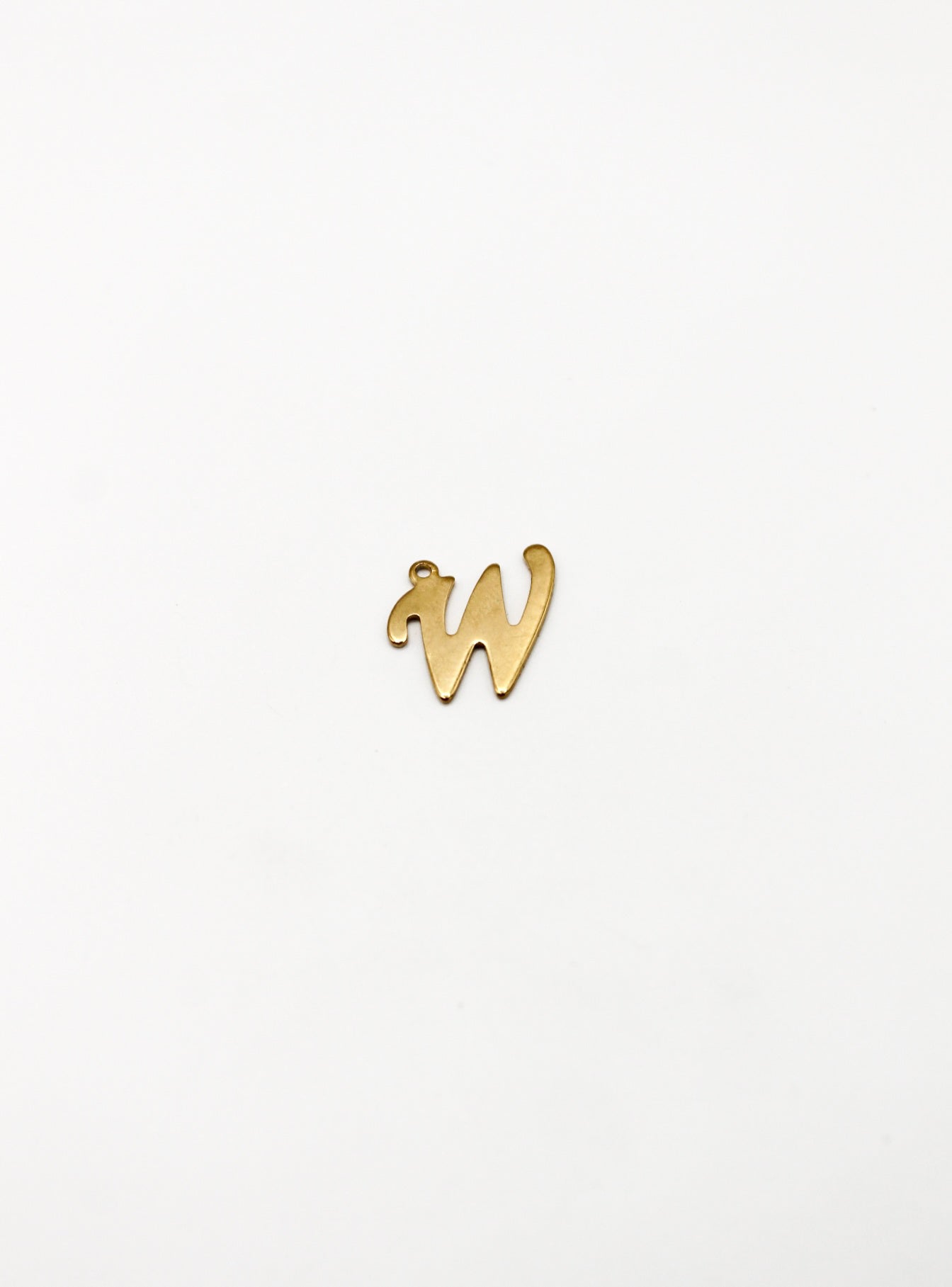CHARM BUCHSTABE EDELSTAHL VERGOLDET