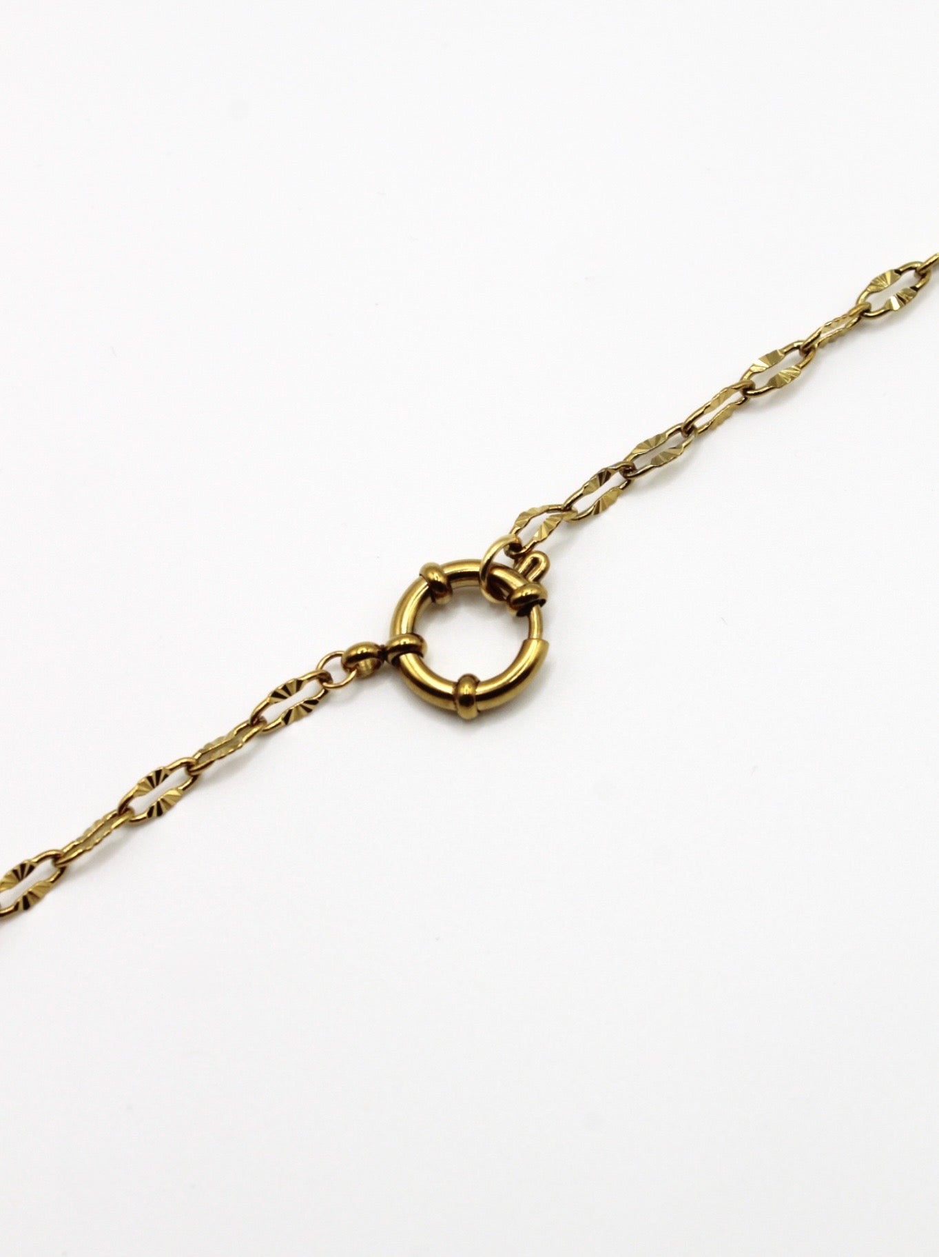 PAPERCLIP KETTE SHINY 4MM EDELSTAHL VERGOLDET