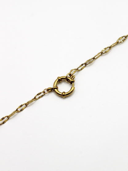 PAPERCLIP KETTE SHINY 4MM EDELSTAHL VERGOLDET
