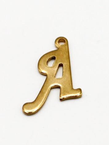 CHARM BUCHSTABE EDELSTAHL VERGOLDET