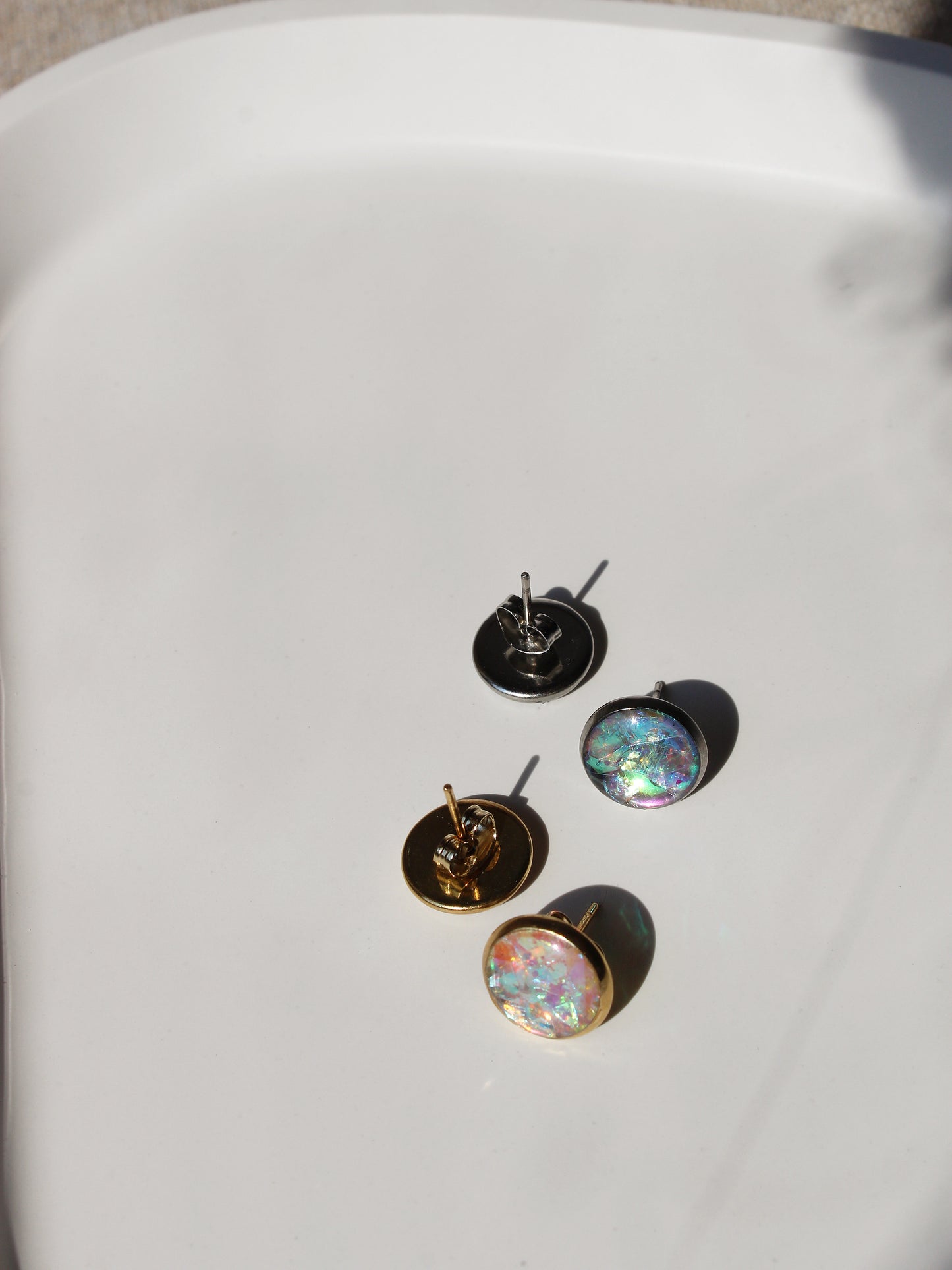 Ohrstecker OPAL-Effekt