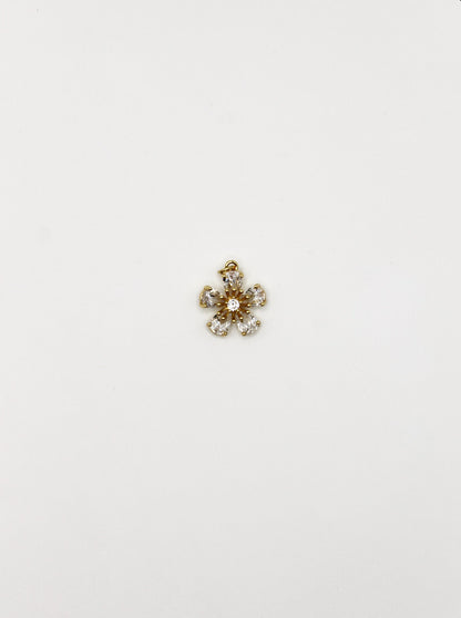 CHARM BLUME EDELSTAHL VERGOLDET