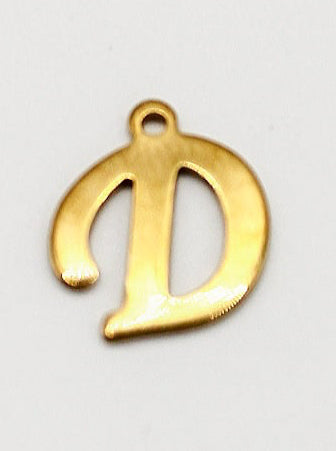 CHARM BUCHSTABE EDELSTAHL VERGOLDET