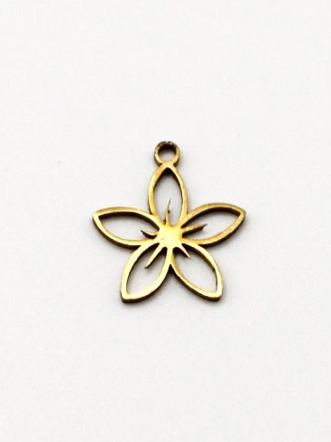 CHARM KIRSCHBLÜTE EDELSTAHL VERGOLDET