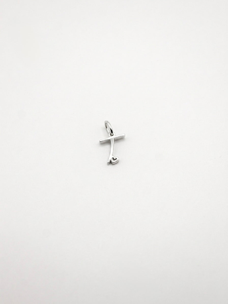 CHARM BUCHSTABE HERZ EDELSTAHL