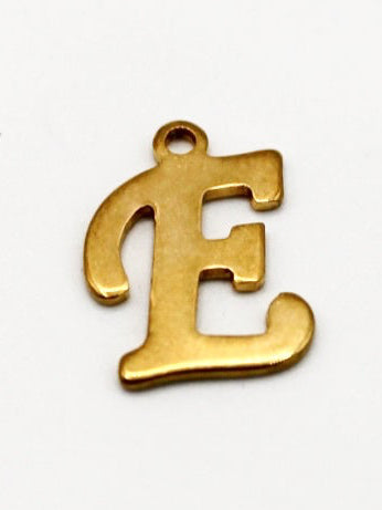 CHARM BUCHSTABE EDELSTAHL VERGOLDET