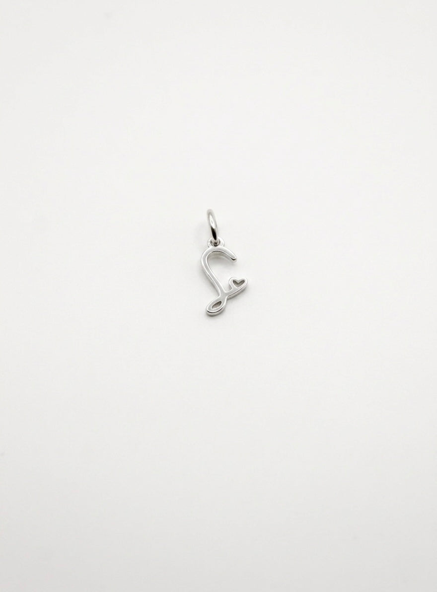 CHARM BUCHSTABE HERZ EDELSTAHL