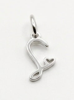CHARM BUCHSTABE HERZ EDELSTAHL