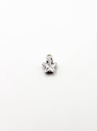 CHARM STERN ZIRKONIA STEIN EDELSTAHL
