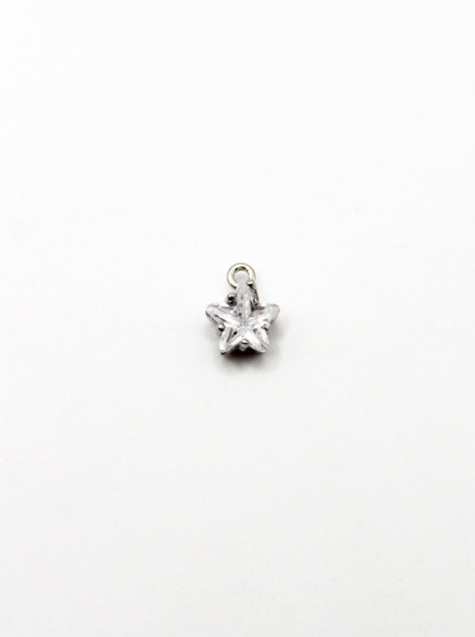 CHARM STERN ZIRKONIA STEIN EDELSTAHL