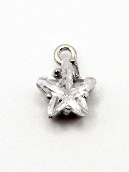 CHARM STERN ZIRKONIA STEIN EDELSTAHL