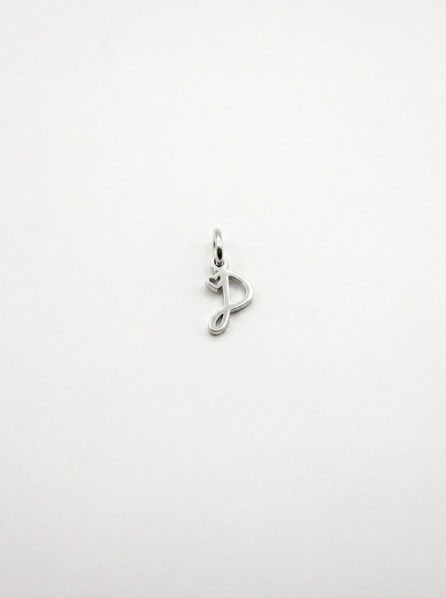CHARM BUCHSTABE HERZ EDELSTAHL