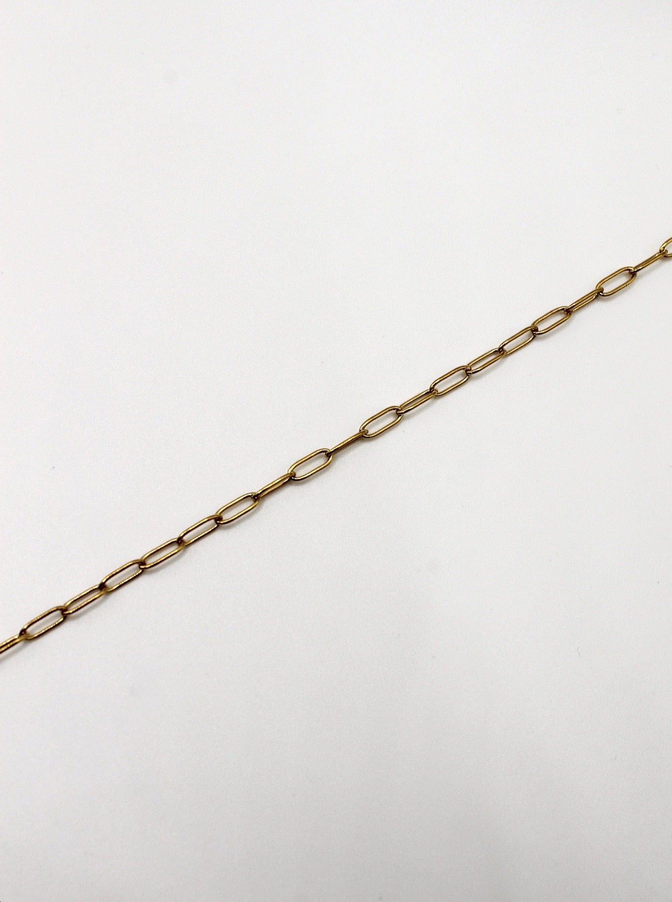 PAPERCLIP KETTE 2,5MM EDELSTAHL VERGOLDET