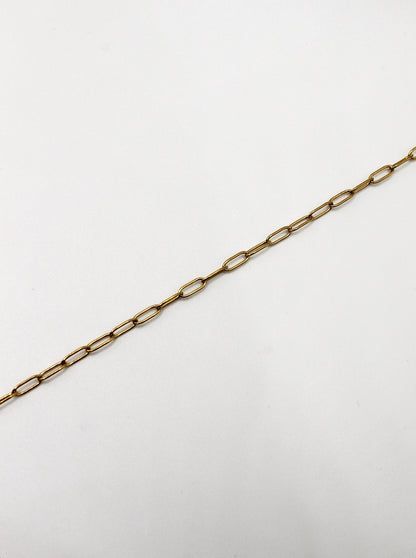 PAPERCLIP KETTE 2,5MM EDELSTAHL VERGOLDET