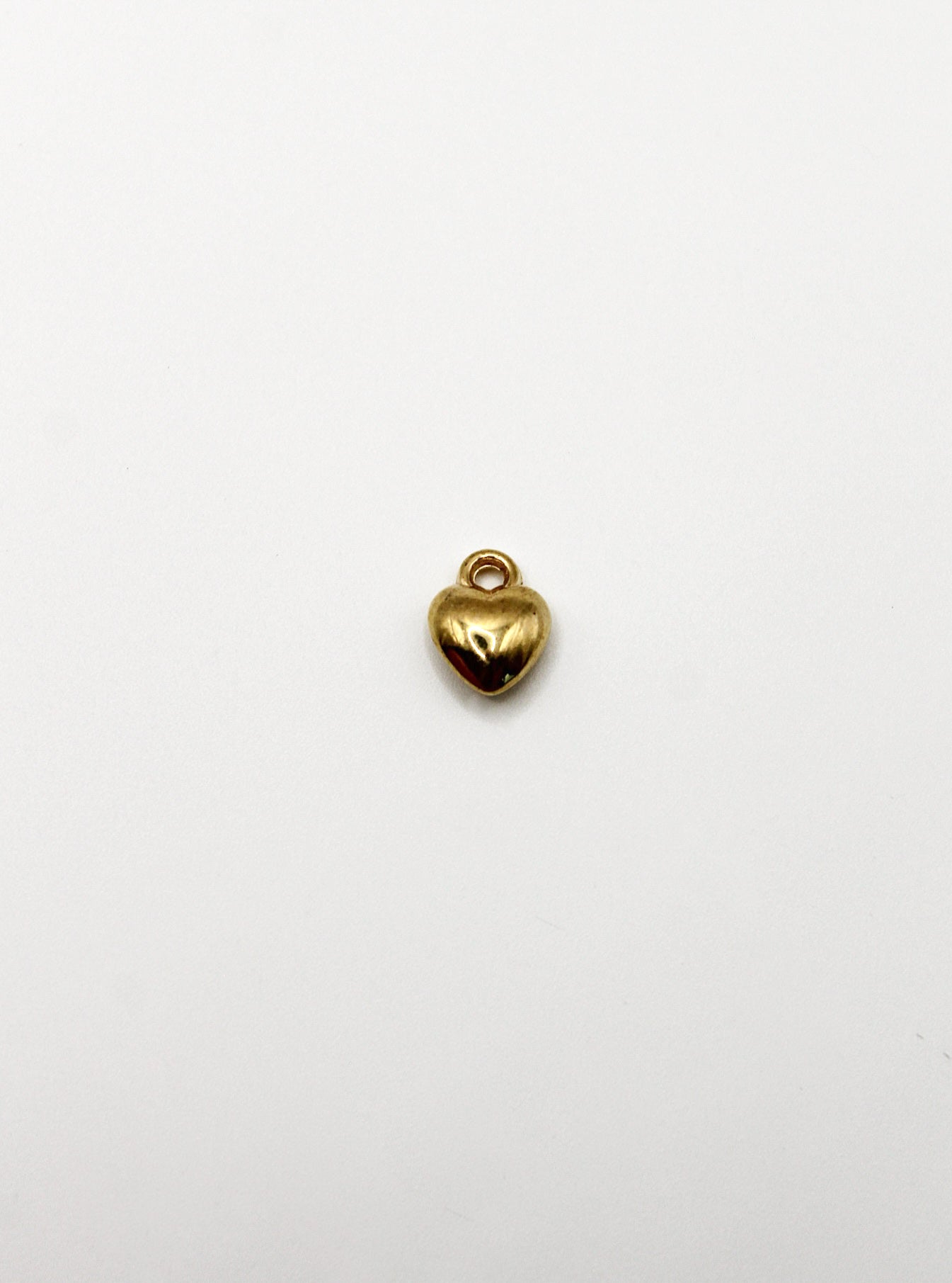 CHARM HERZ EDELSTAHL VERGOLDET