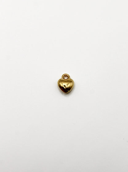CHARM HERZ EDELSTAHL VERGOLDET