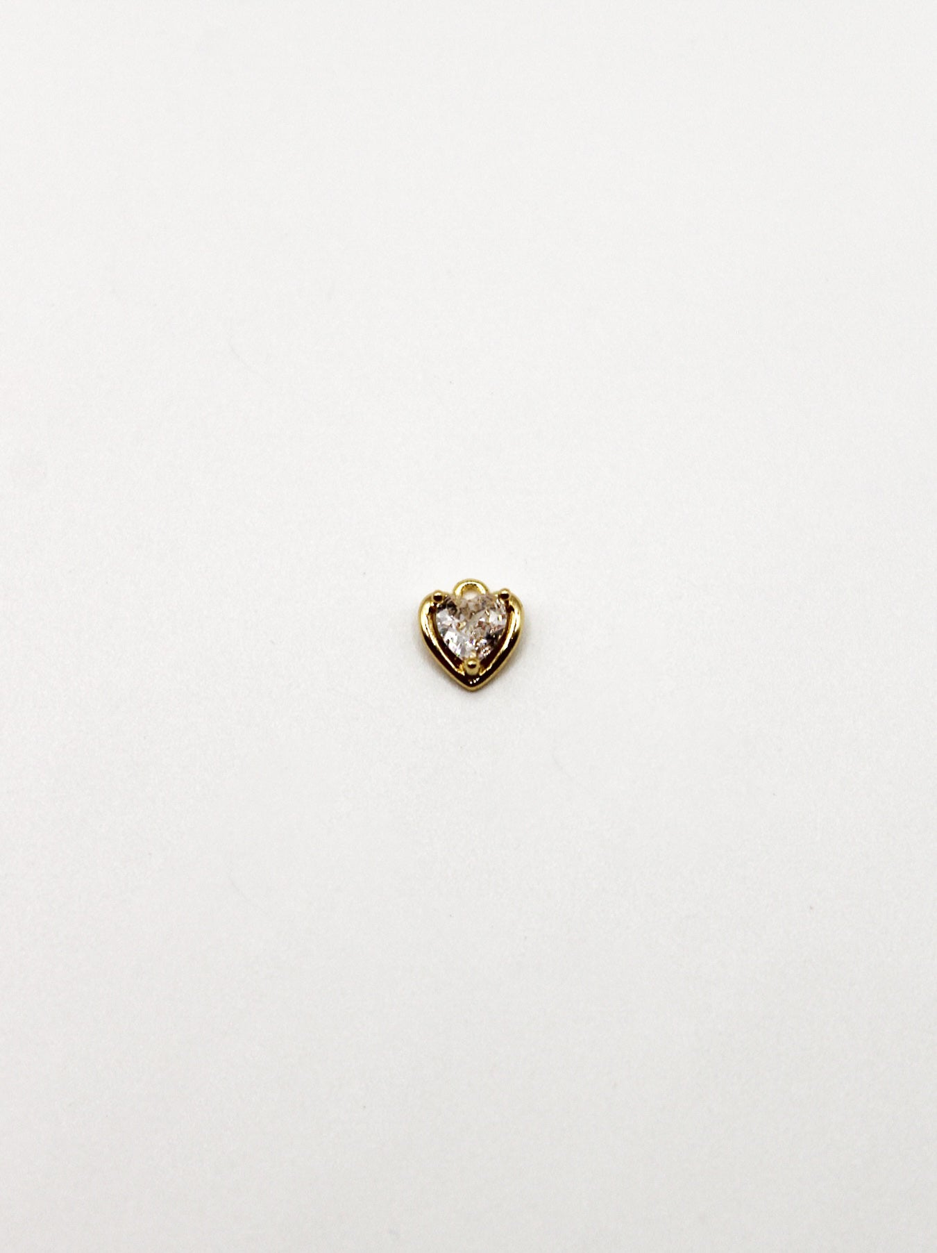 CHARM HERZ ZIRKONIA STEIN EDELSTAHL VERGOLDET